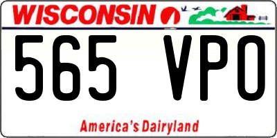 WI license plate 565VPO