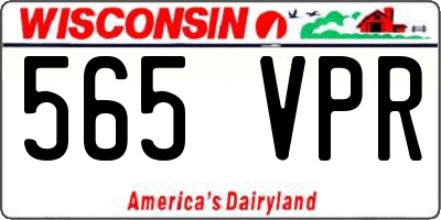 WI license plate 565VPR