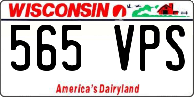 WI license plate 565VPS