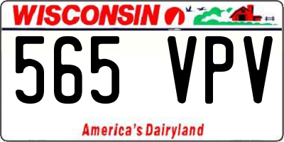 WI license plate 565VPV