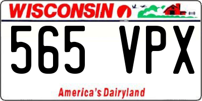 WI license plate 565VPX