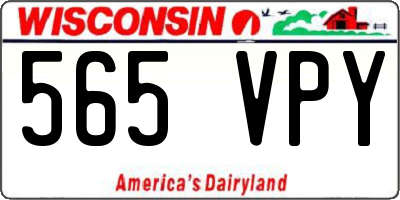 WI license plate 565VPY