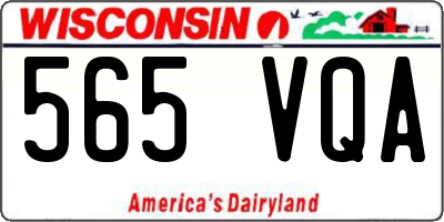 WI license plate 565VQA