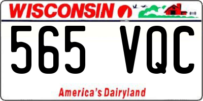 WI license plate 565VQC