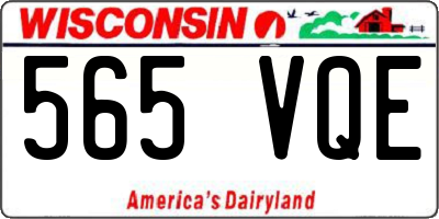 WI license plate 565VQE