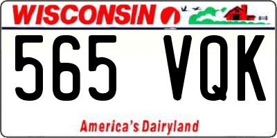 WI license plate 565VQK