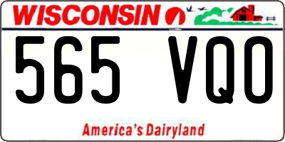 WI license plate 565VQO