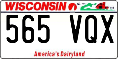 WI license plate 565VQX