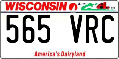 WI license plate 565VRC