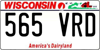 WI license plate 565VRD