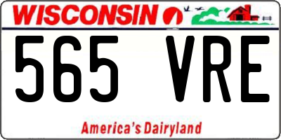 WI license plate 565VRE
