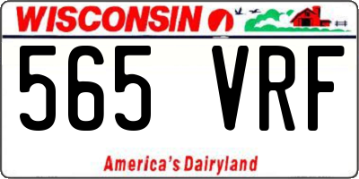 WI license plate 565VRF