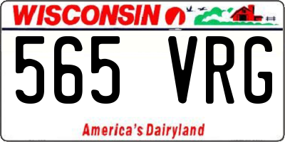 WI license plate 565VRG