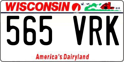 WI license plate 565VRK