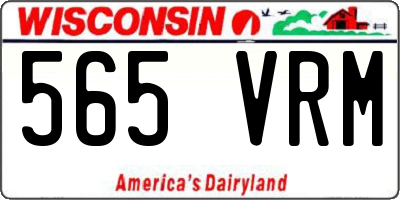 WI license plate 565VRM