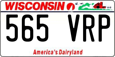 WI license plate 565VRP