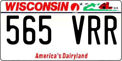 WI license plate 565VRR