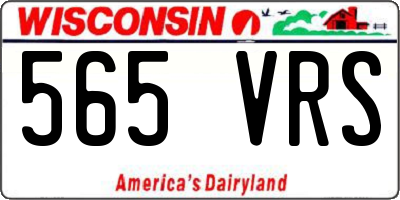 WI license plate 565VRS