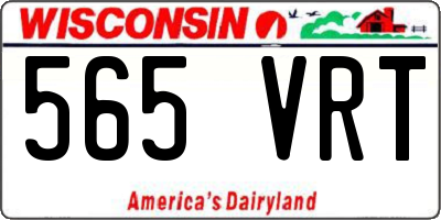 WI license plate 565VRT