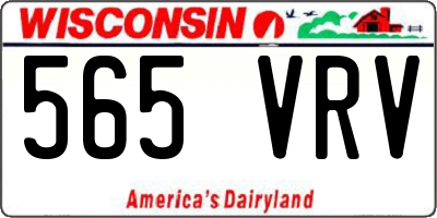 WI license plate 565VRV