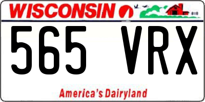 WI license plate 565VRX