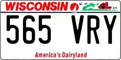 WI license plate 565VRY
