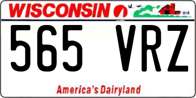WI license plate 565VRZ
