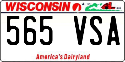 WI license plate 565VSA