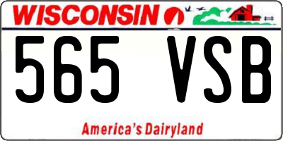 WI license plate 565VSB