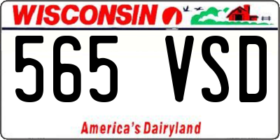 WI license plate 565VSD
