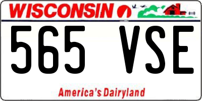 WI license plate 565VSE