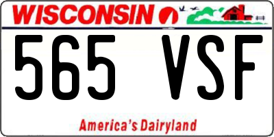 WI license plate 565VSF