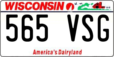 WI license plate 565VSG