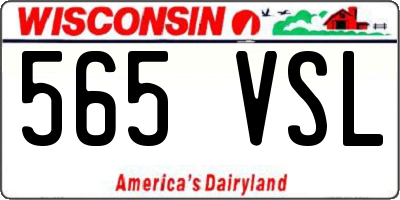 WI license plate 565VSL