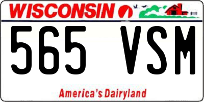 WI license plate 565VSM