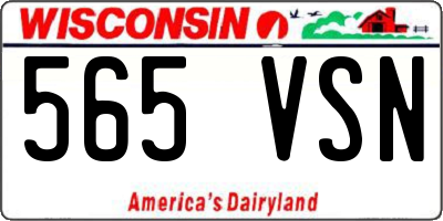 WI license plate 565VSN