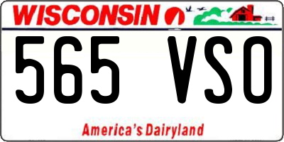 WI license plate 565VSO