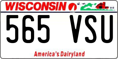 WI license plate 565VSU