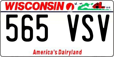WI license plate 565VSV