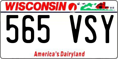 WI license plate 565VSY