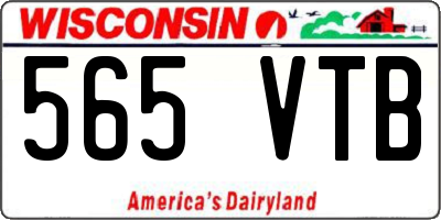 WI license plate 565VTB