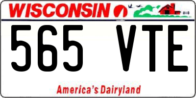 WI license plate 565VTE