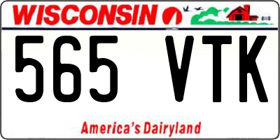 WI license plate 565VTK