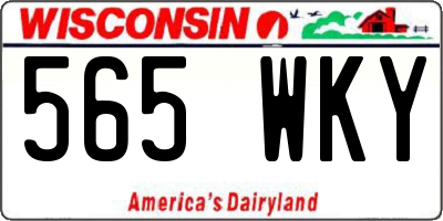 WI license plate 565WKY