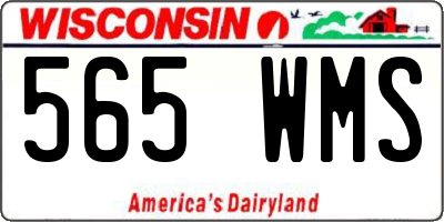 WI license plate 565WMS