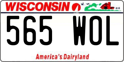 WI license plate 565WOL