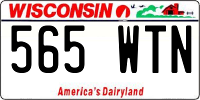 WI license plate 565WTN