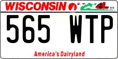 WI license plate 565WTP