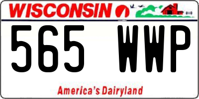 WI license plate 565WWP