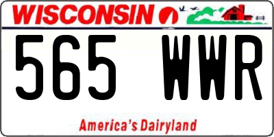 WI license plate 565WWR